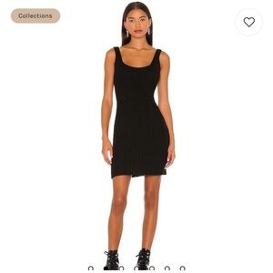 RtA Jady Sweater tank Dress Black Revolve